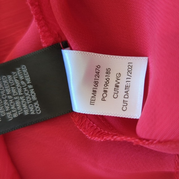 Torrid Peplum Chiffon Clip Dot Lace Inset Top - Picture 15 of 16